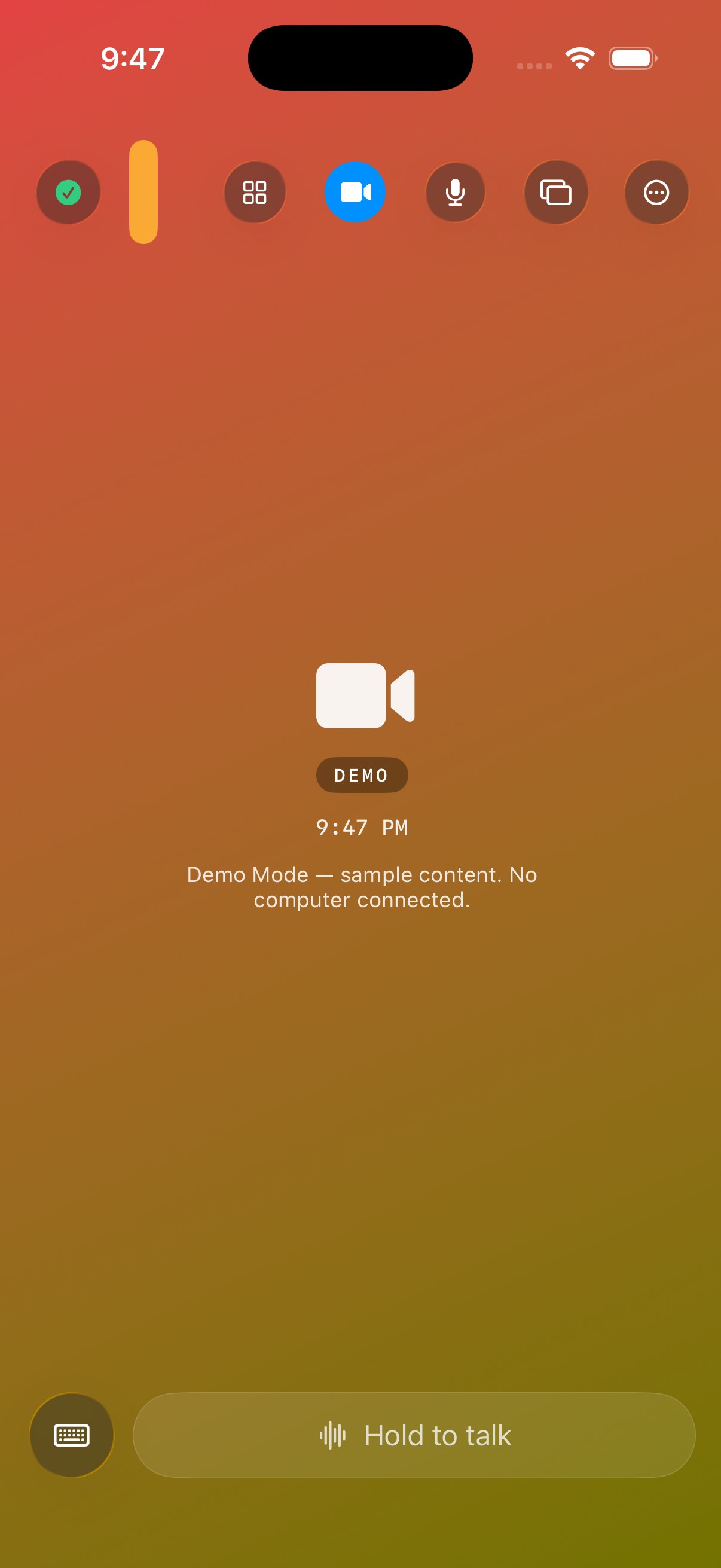 Your iPhone shows up in the camera list
