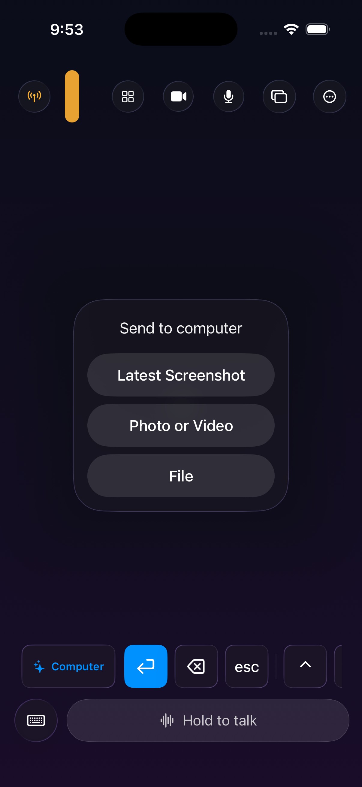 Send photos, files and clipboard straight to the computer